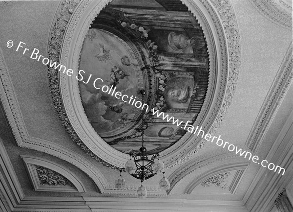 BEAULIEU  CENTRE OF DRAWING ROOM CEILING BY A KAUFFMAN